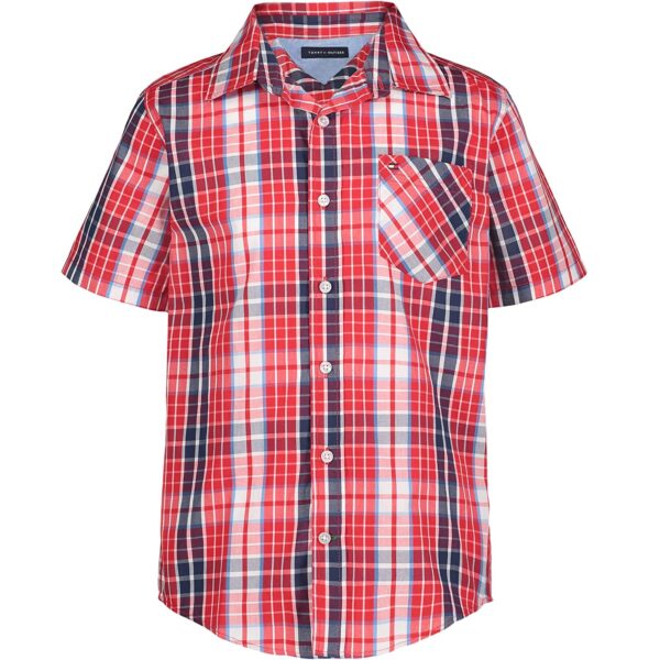 Camisa Tommy Hilfiger Modelo Woven Rojo Talla S