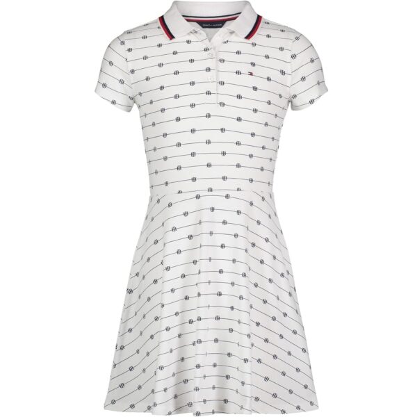 Vestido Tommy Hilfiger Modelo Stripe Blanco Talla 12-14
