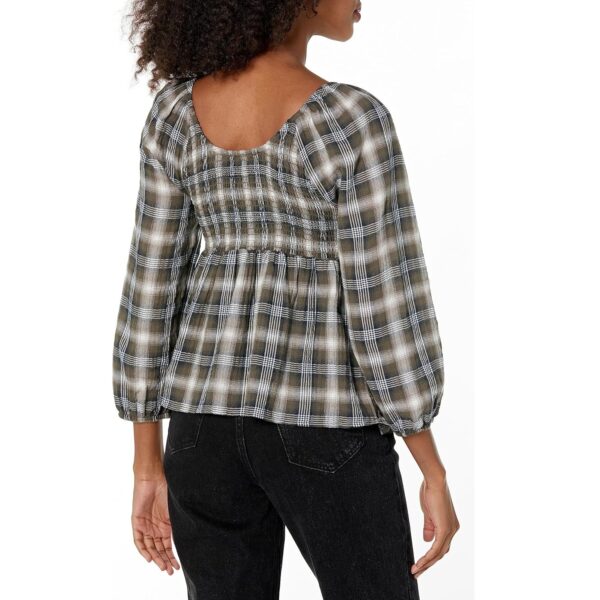 Blusa Tommy Hilfiger Modelo Peplum Verde Talla L - Imagen 2