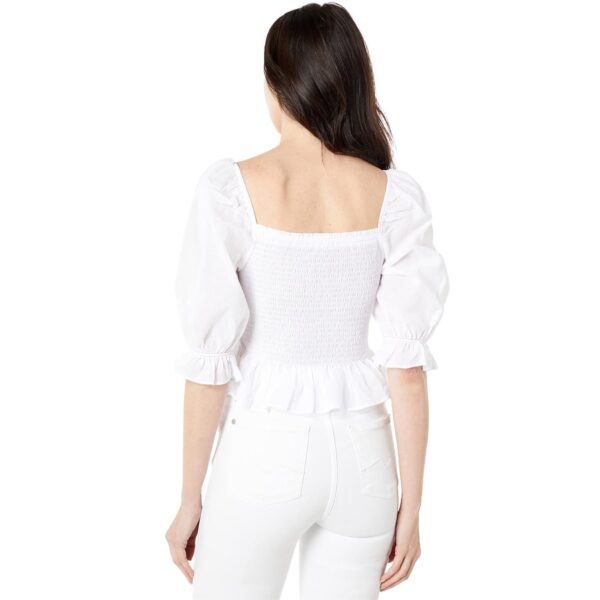 Blusa Tommy Hilfiger Modelo Smocked Blanco Talla S - Imagen 2